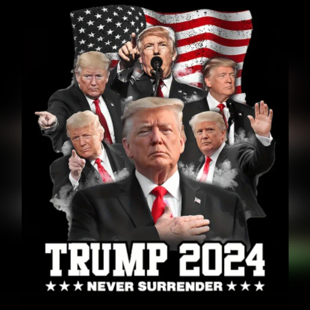 Trump 2024 Never Surrender Tees! NWT! Variety of sizes to choose from! S-2X!